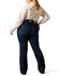 Image #1 - Ariat Women's Julianna Dark Wash Perfect Rise Trouser Stretch Denim Jeans - Plus, Dark Wash, hi-res