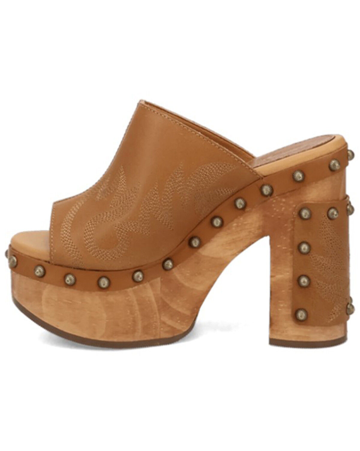 Image #3 - Dingo Women's Free Spirit Wooden Sandals, Tan, hi-res