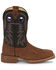 Image #2 - Justin Men's Show Stopper Wester Boots - Broad Square Toe, Brown, hi-res