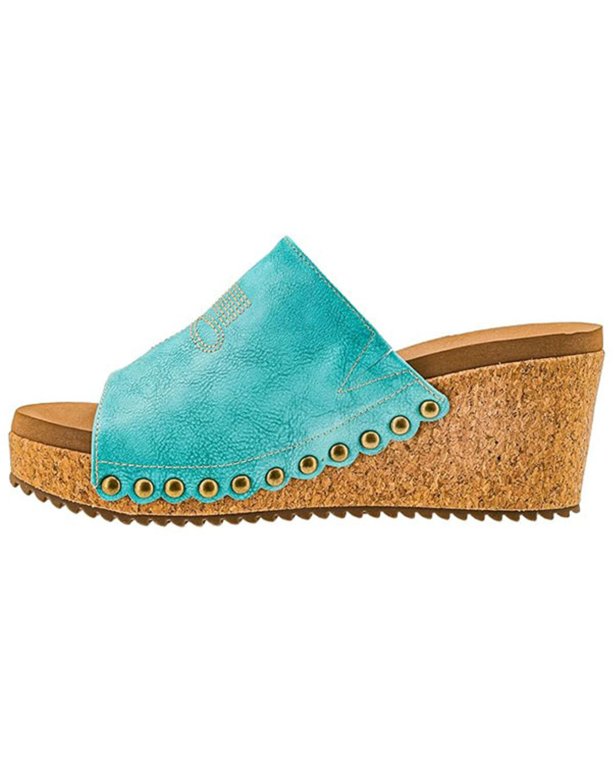 Image #3 - Corky's Women's Saddle Up Wedge Sandals, Turquoise, hi-res