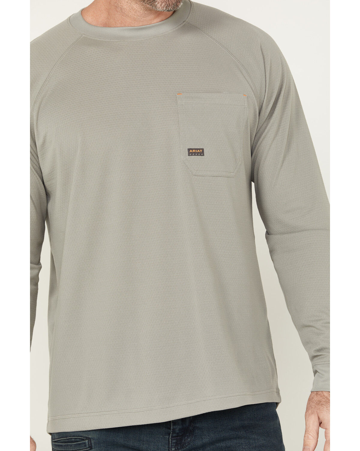 Image #3 - Ariat Men's Rebar Heat Fighter Long Sleeve Work Shirt, Dark Grey, hi-res
