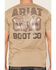 Image #4 - Ariat Men's Steer Lockup Short Sleeve Graphic T-Shirt, Taupe, hi-res
