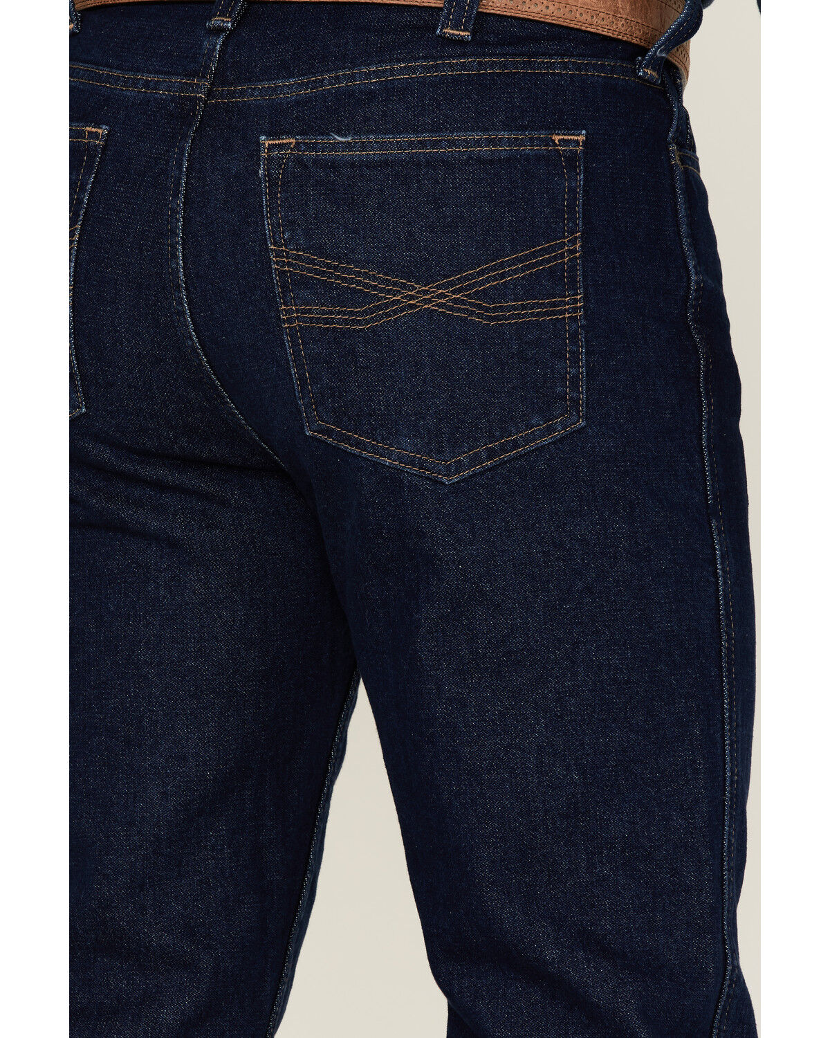 Image #4 - Blue Ranchwear Men's Bucking Horse Dark Wash Rigid Slim Straight Jeans, Dark Wash, hi-res