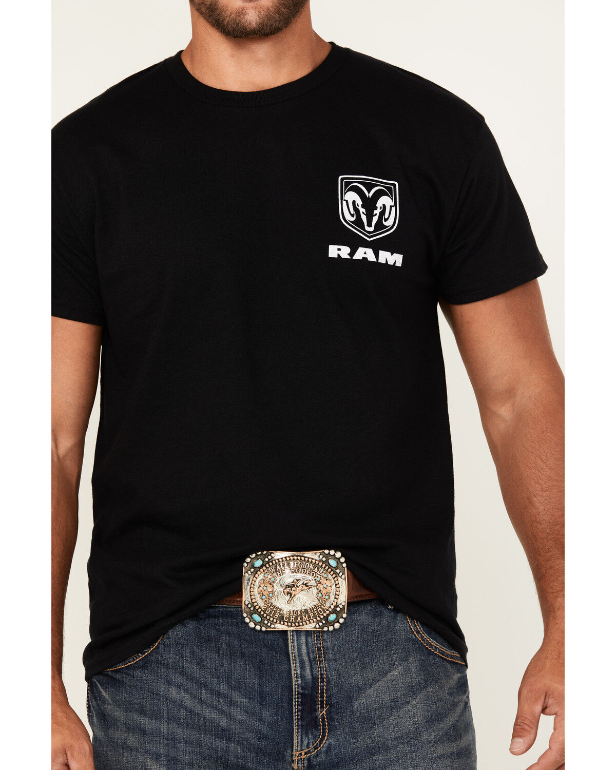 Image #3 - Buckwear Men's Ram Built For Freedom Short Sleeve Graphic T-Shirt, , hi-res