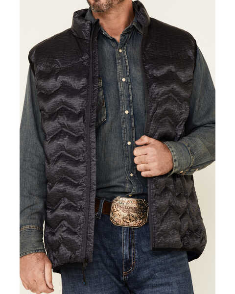 Image #3 - Cody James Core Men's Heather Charcoal Midnight Heat Sealed Zip-Front Puffer Vest, Charcoal, hi-res