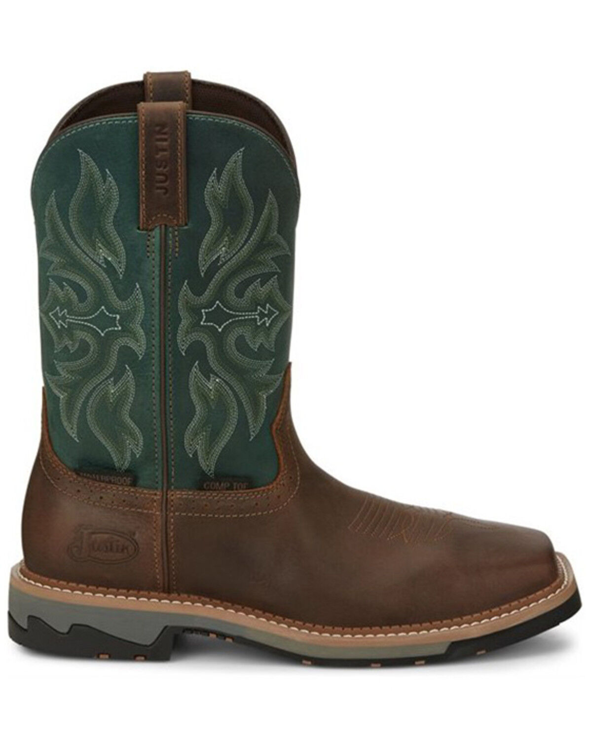 Image #2 - Justin Men's Bolt Western Work Boots - Composite Toe, , hi-res