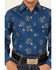 Image #3 - Ely Walker Boys' Southwestern Print Long Sleeve Pearl Snap Western Shirt , Navy, hi-res