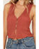 Image #3 - Free People Women's Seascapes Knit Vest, Orange, hi-res