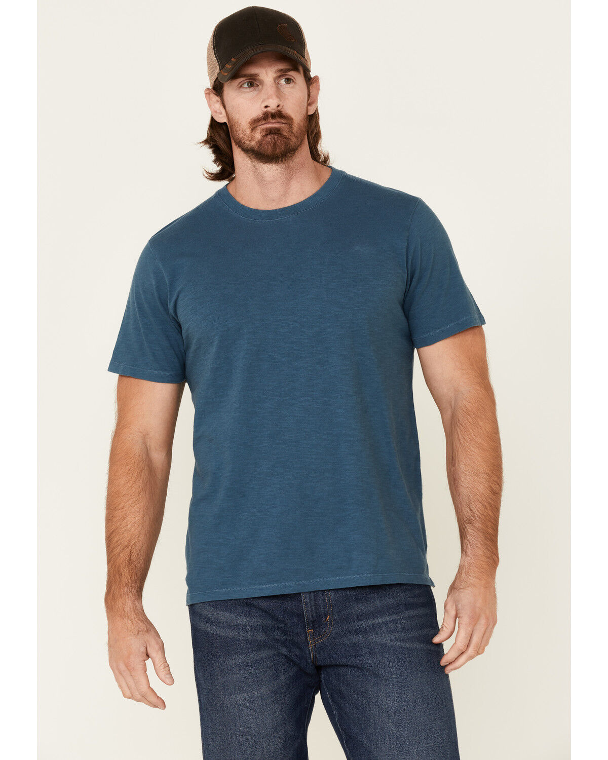 Image #1 - North River Men's Solid Slub Short Sleeve T-Shirt, Teal, hi-res
