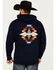 Image #1 - Pendleton Men's Boot Barn Exclusive Large Tucson Hooded Sweatshirt , Navy, hi-res