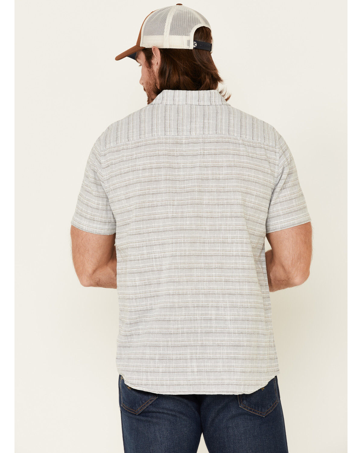 Image #4 - North River Men's Horizontal Stripe Short Sleeve Button Down Western Shirt, , hi-res
