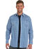 Image #1 - Wrangler 20X Men's Paisley Print Advanced Comfort Long Sleeve Western Shirt , Blue, hi-res