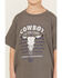 Image #3 - Cowboy Hardware Boys' Cowboy Core Short Sleeve Graphic T-Shirt, Grey, hi-res