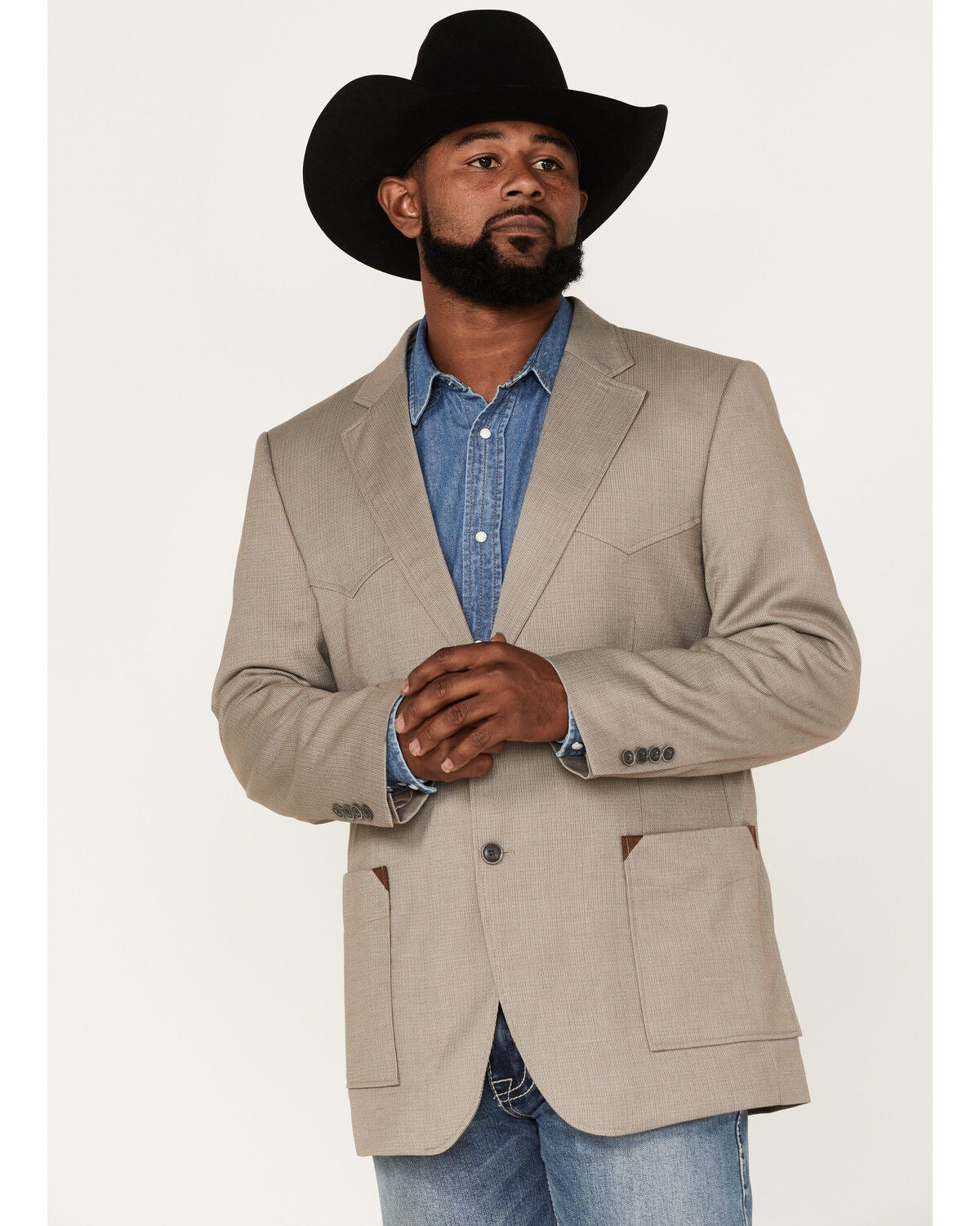 mens leather western sport coats