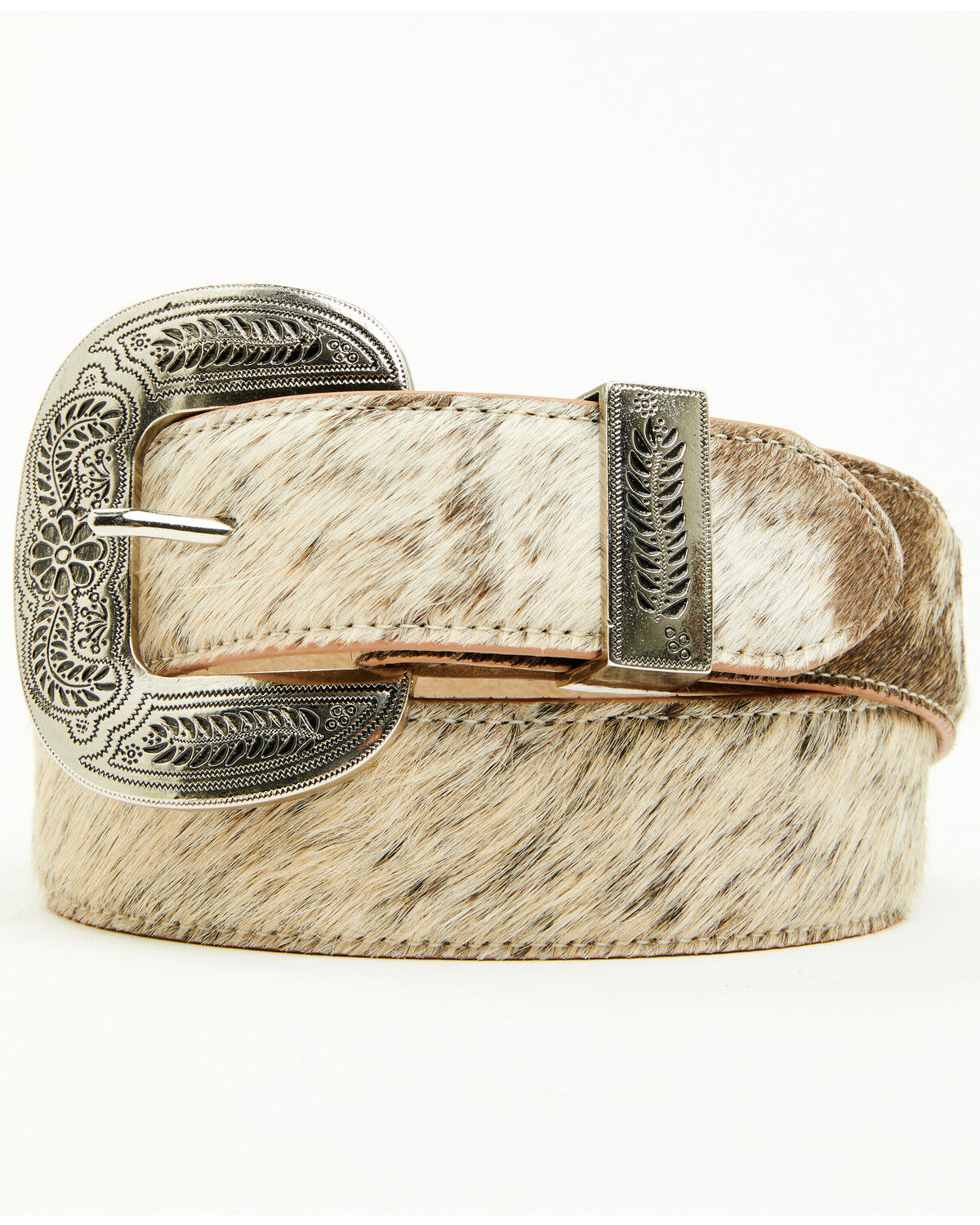 Image #1 - Idyllwind Women's Iris Hairon Hide Western Belt, Tan, hi-res