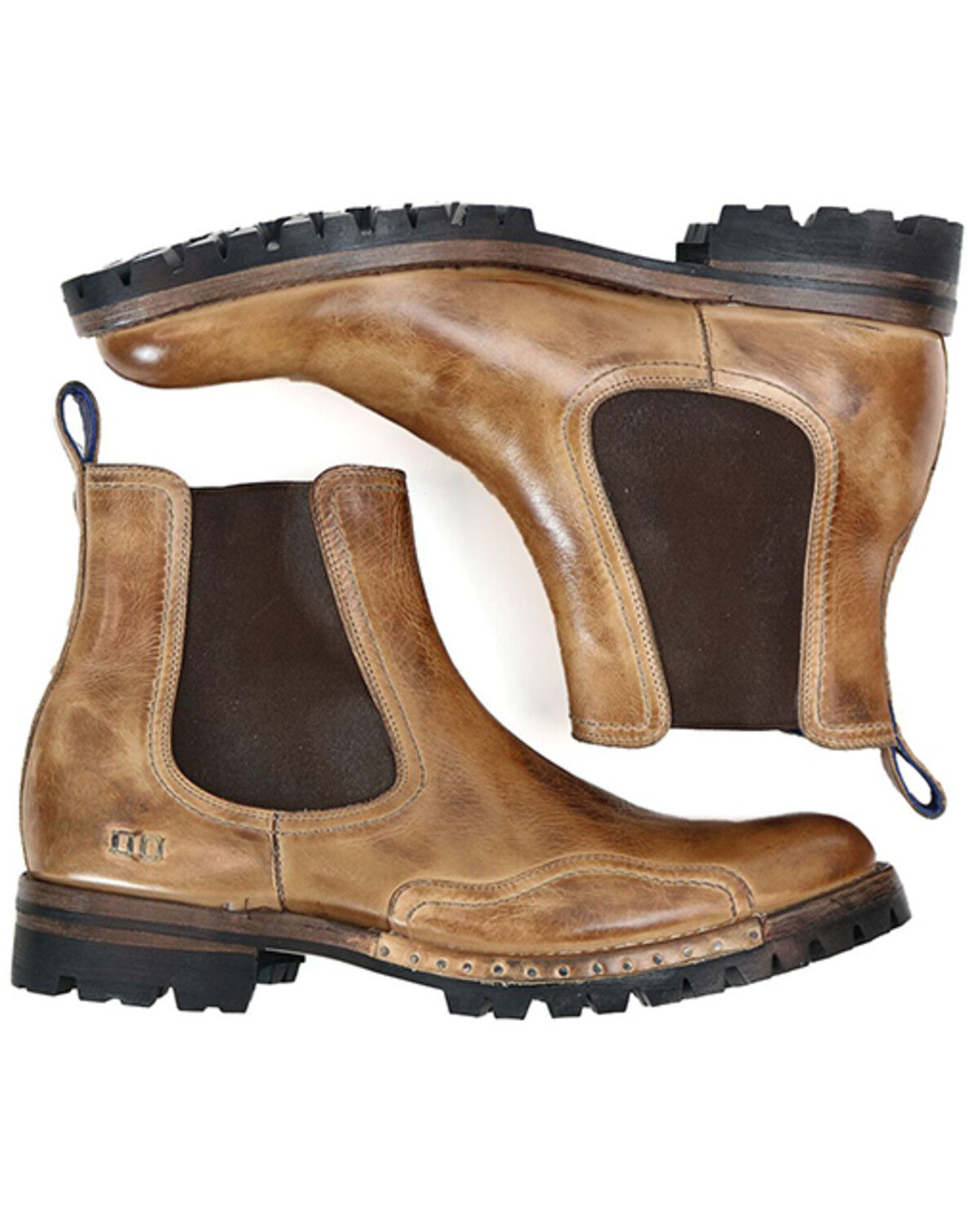 Image #4 - Bed Stu Men's Brady Trek Chelsea Ankle Boots - Round Toe, Tan, hi-res