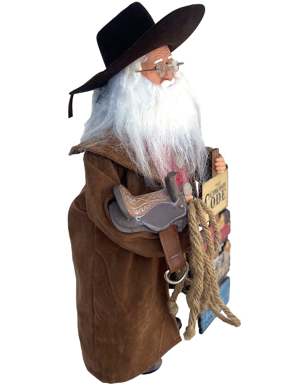 Image #2 - Santa's Workshop 15" The Cowboy Code Claus, Brown, hi-res
