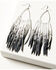 Image #1 - Idyllwind Women's Leather Ombre Studded Rolynn Earrings , Black, hi-res