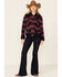 Image #2 - Powder River Outfitters Women's Red & Navy Plaid Button-Front Wool Sherpa Coat, Red, hi-res