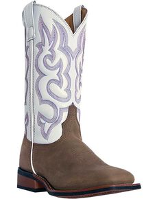 Laredo Mesquite Cowgirl Boots - Square Toe, Taupe, hi-res