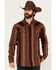 Image #1 - Moonshine Spirit Men's Whiskey Tango Striped Long Sleeve Snap Western Shirt, Burgundy, hi-res