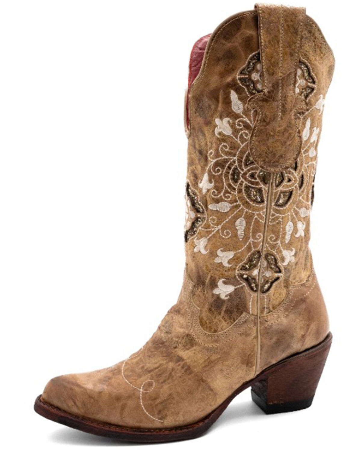 Image #3 - Ferrini Women's Empress Tall Western Boots - Round Toe, Brown, hi-res