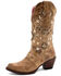 Image #3 - Ferrini Women's Empress Tall Western Boots - Round Toe, Brown, hi-res