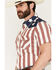 Image #2 - Rock & Roll Denim Men's Boot Barn Exclusive Stars & Stripes Short Sleeve Snap Stretch Western Shirt, Red, hi-res
