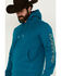 Image #2 - RANK 45® Men's Brundi Logo Hooded Sweatshirt, Teal, hi-res