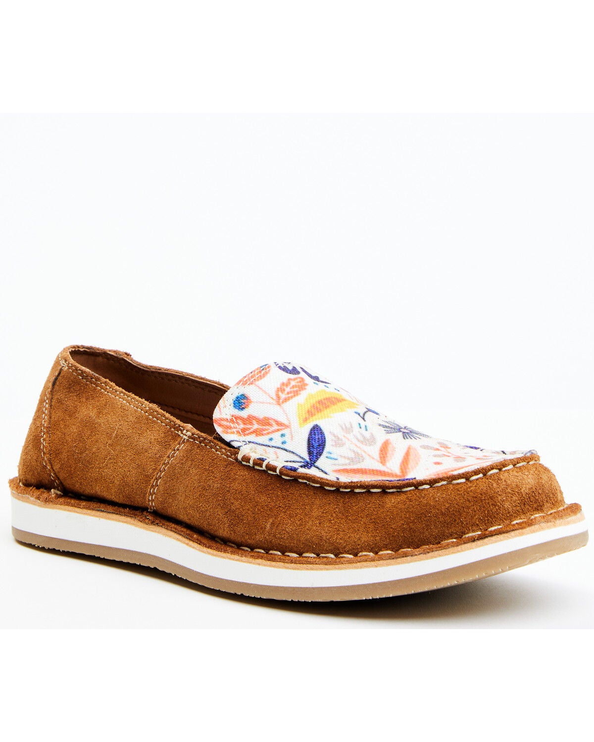 Myra Bag Women's Hazel Print Slip-On Casual Sneaker - Moc Toe, Lt Brown, hi-res