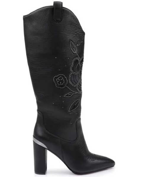 Image #2 - DanielXDiamond Women's Acadia Embroidered Western Boots - Pointed Toe, Black, hi-res