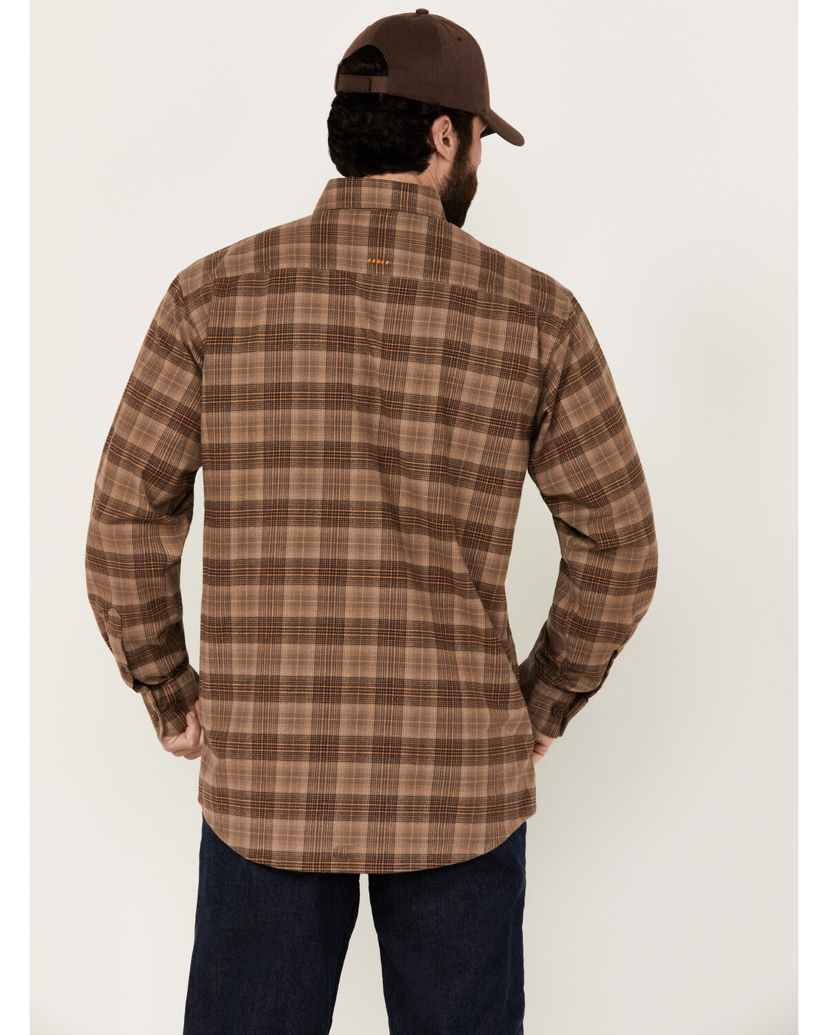 Image #4 - Ariat Men's Rebar DuraStretch Long Sleeve Button-Down Work Shirt, Brown, hi-res