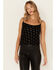 Image #1 - Idyllwind Women's Chico Metallic Clip Dot Cami Top, Black, hi-res