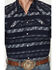 Image #3 - Cody James Men's Ikat Striped Short Sleeve Pearl Snap Western Shirt, Indigo, hi-res