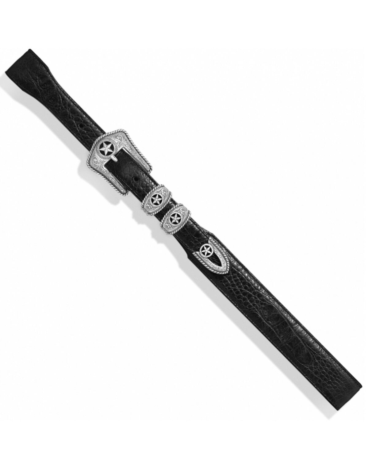 Image #3 - Tony Lama Men's Country Crocodile Print Western Belt, Black, hi-res