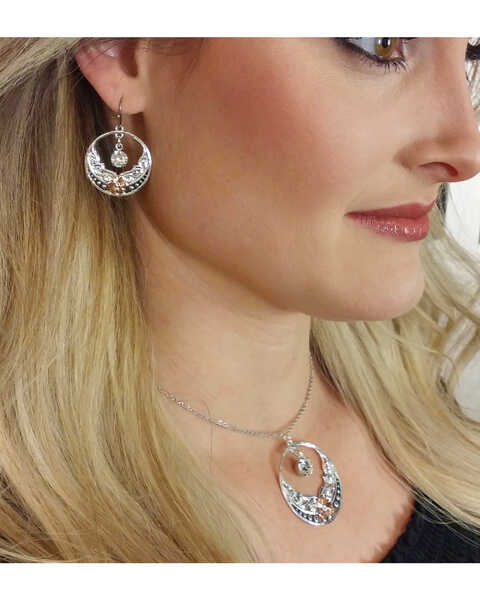 Image #2 - Montana Silversmiths Women's Evening Star's Wild Rose Earrings, No Color, hi-res