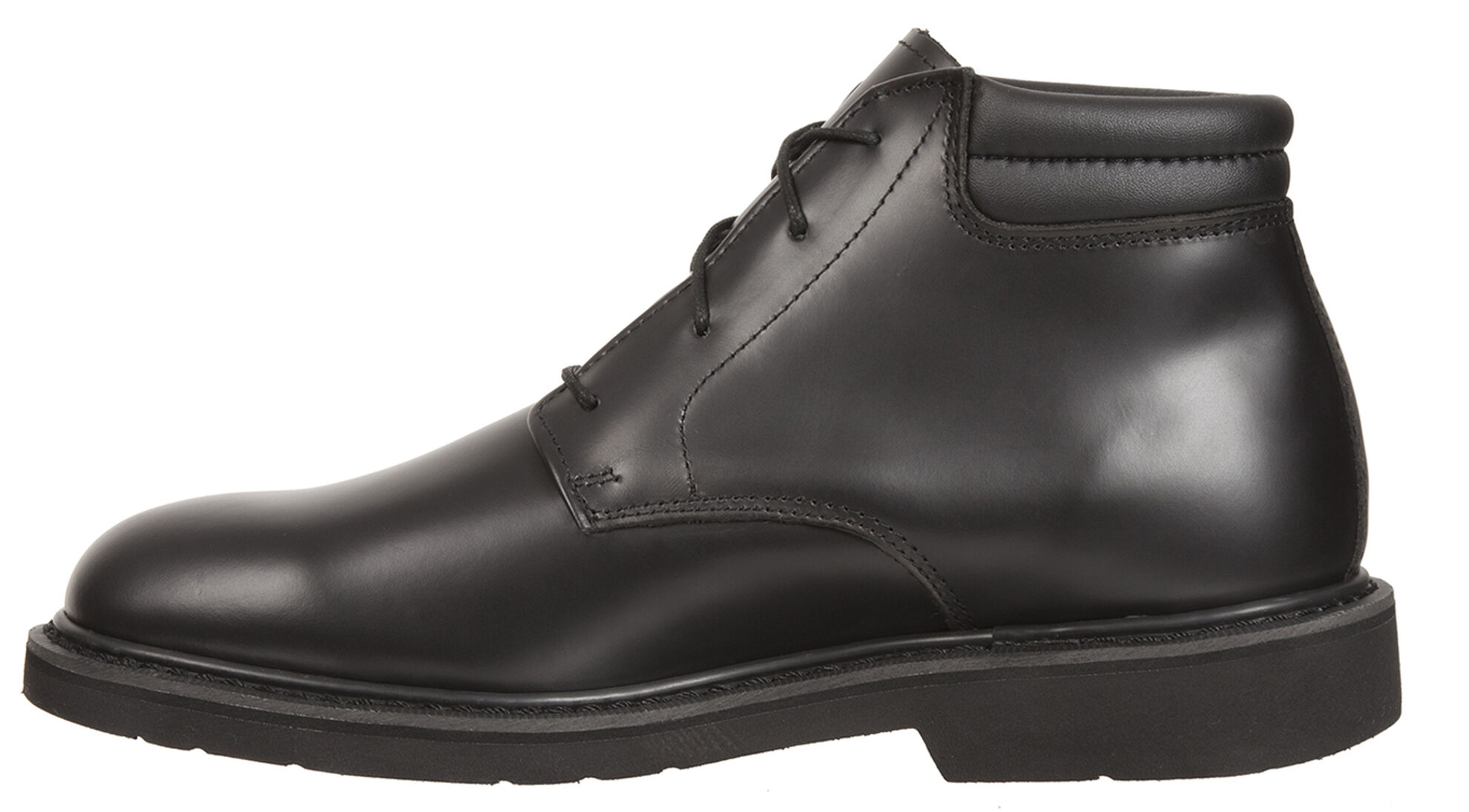 Image #3 - Rocky Men's Polishable Dress Leather Chukka Boots - Round Toe, Black, hi-res