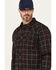 Image #2 - Cody James Men's FR Plaid Print Long Sleeve Snap Western Work Shirt, Black, hi-res