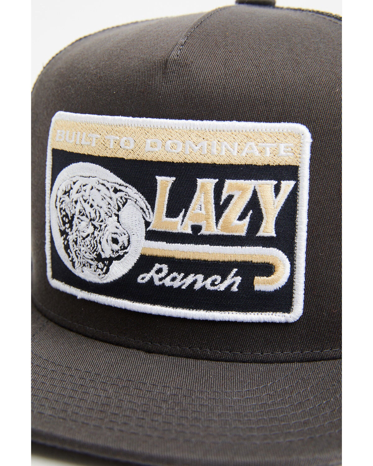Image #2 - Lazy J Ranchwear Men's Dominate Ball Cap, Grey, hi-res