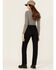 Image #3 - Dickies Women's Mid Rise Straight Stretch Twill Work Pants, Black, hi-res