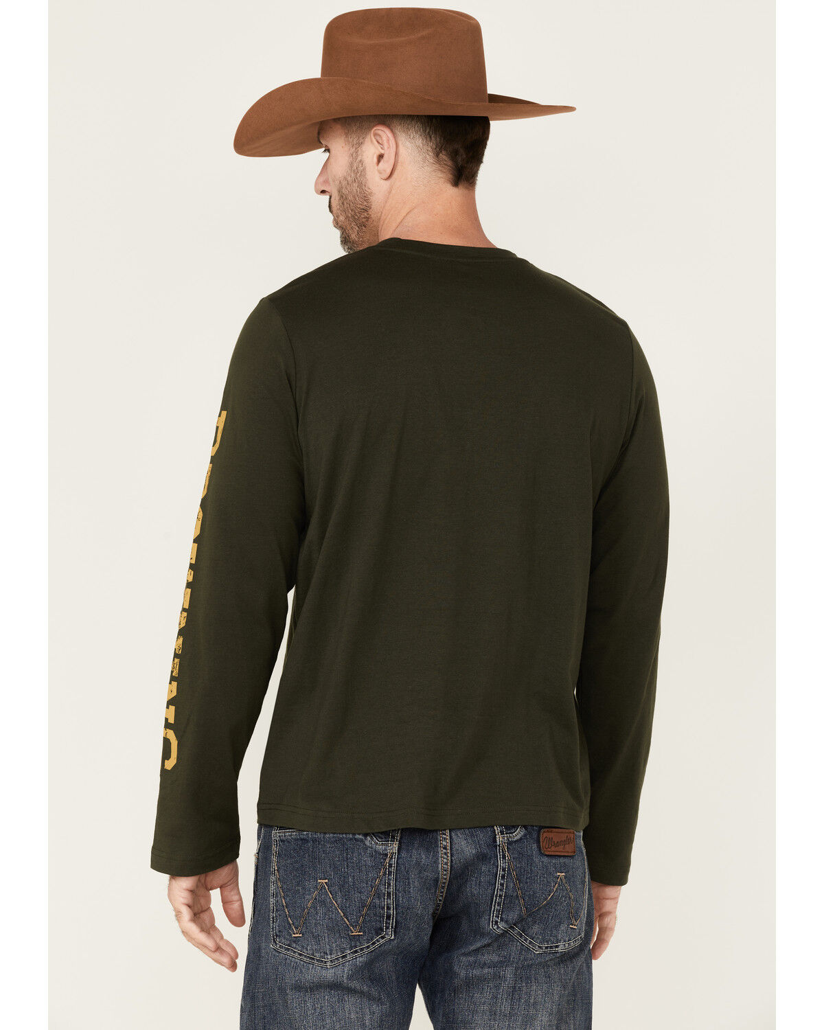 Image #4 - Browning Men's Solid Logan Logo Graphic Lightweight Long Sleeve T-Shirt, Dark Green, hi-res