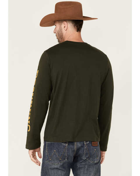 Image #4 - Browning Men's Solid Logan Logo Graphic Lightweight Long Sleeve T-Shirt , Dark Green, hi-res