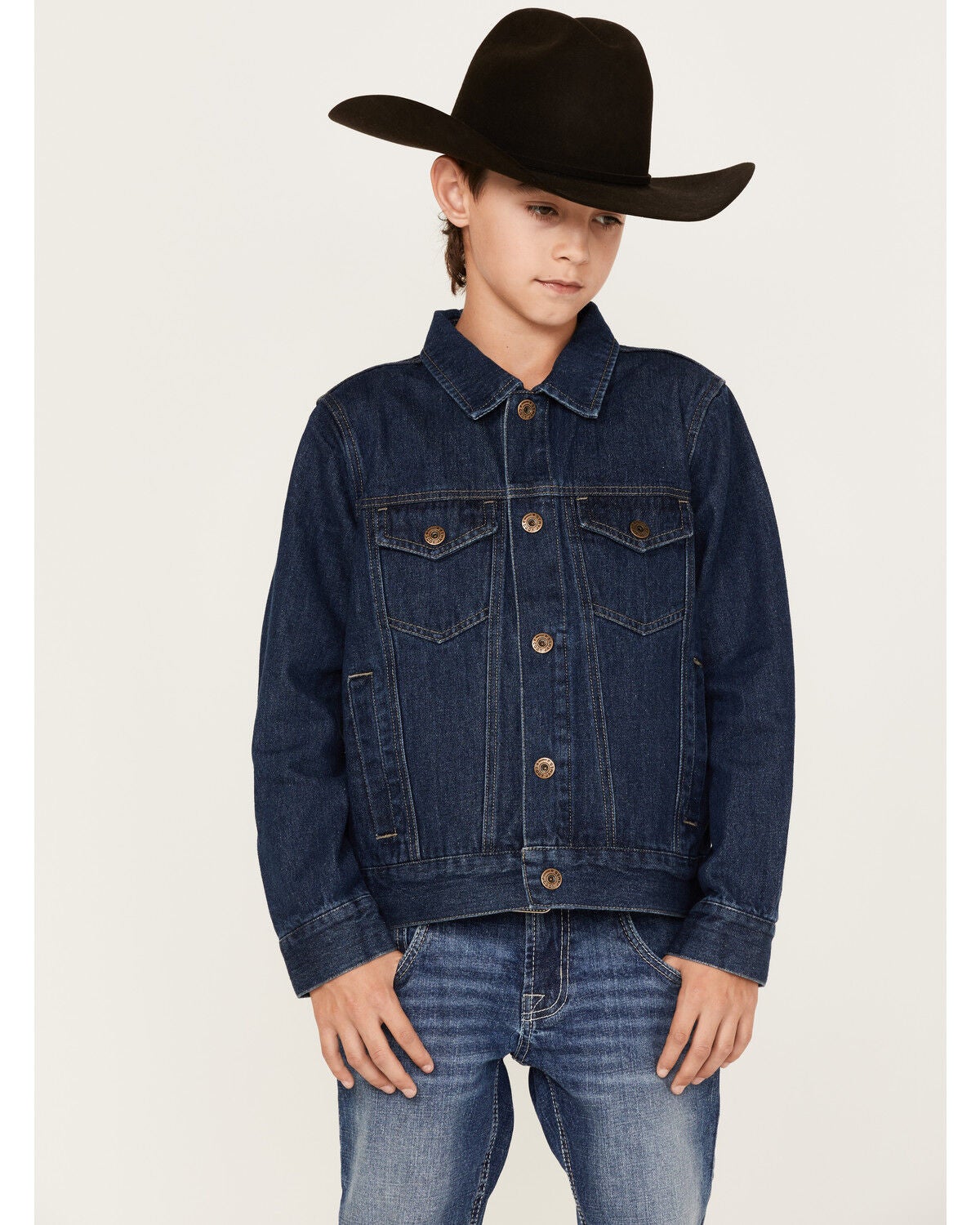 Cody James Boys' Coasting Medium Wash Unlined Denim Jacket, Medium Wash, hi-res