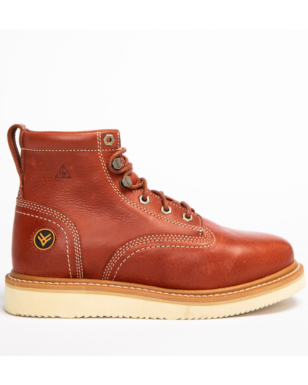 round toe wedge boots