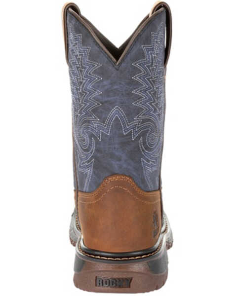 Rocky Boys' Ride FLX Western Boots - Square Toe, Brown, hi-res