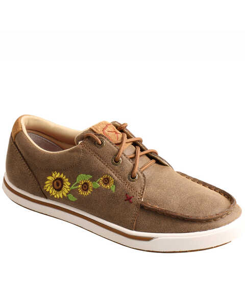 Image #1 - Twisted X Women's Sunflower Casual Shoes - Moc Toe, Brown, hi-res