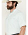 Image #2 - Ariat Men's VenTek Outbound Solid Short Sleeve Button-Down Performance Western Shirt, Aqua, hi-res