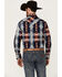 Image #4 - Rock & Roll Denim Men's Southwestern Print Long Sleeve Snap Stretch Western Shirt, Navy, hi-res