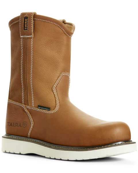 Image #1 - Ariat Men's Rebar Wedge Full-Grain Leather Work Boots - Composite Toe, , hi-res