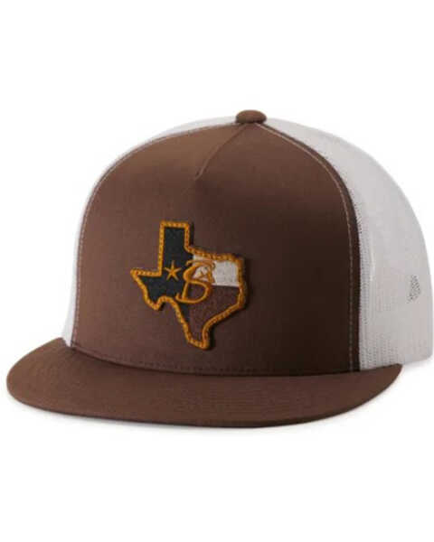 Stackin Bills Men's Lonestar Texas Logo Trucker Cap , Brown, hi-res
